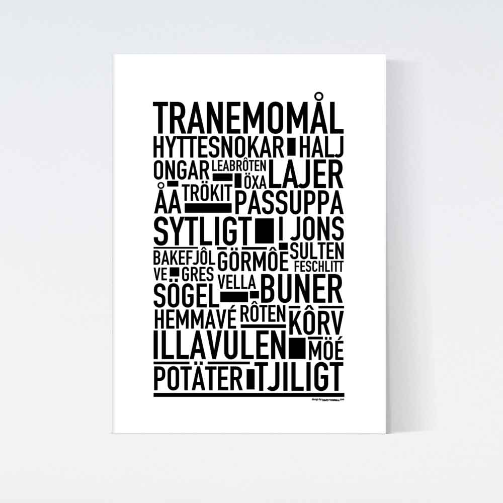 Tranemomål Dialekt Text Poster