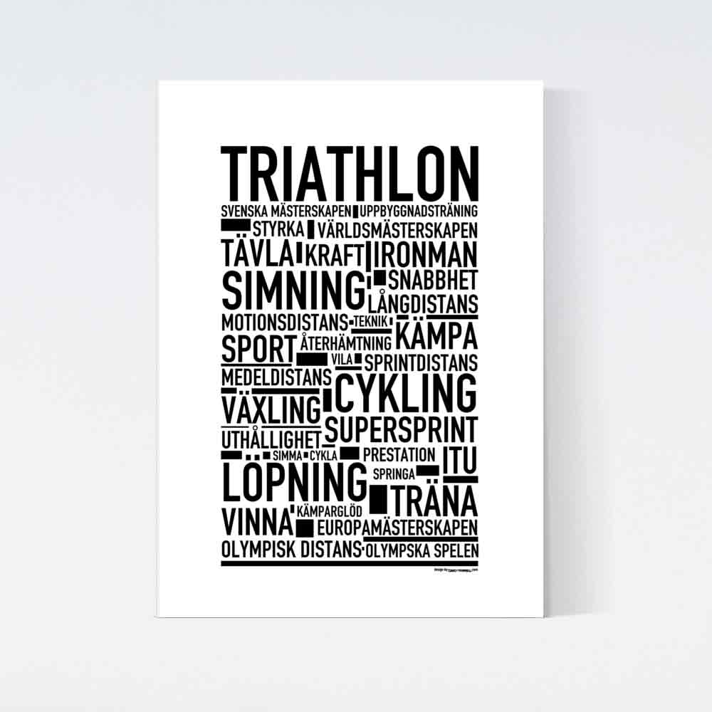 Triathlon Text Poster