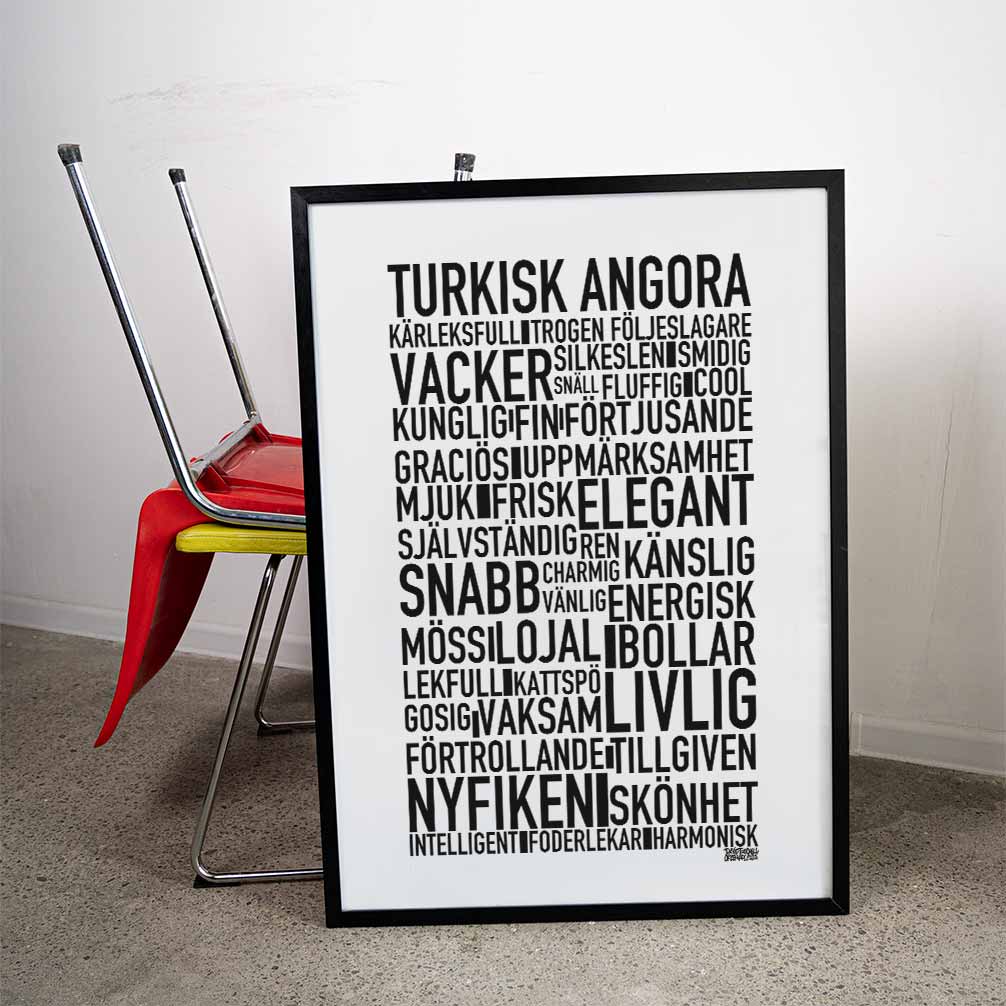 Turkisk Angora Text Poster