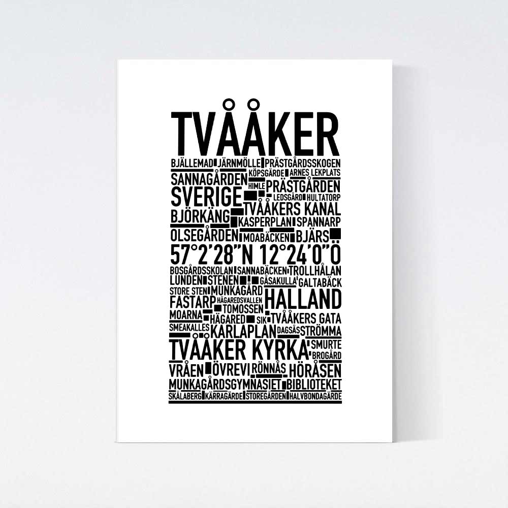 Tvååker Text Poster