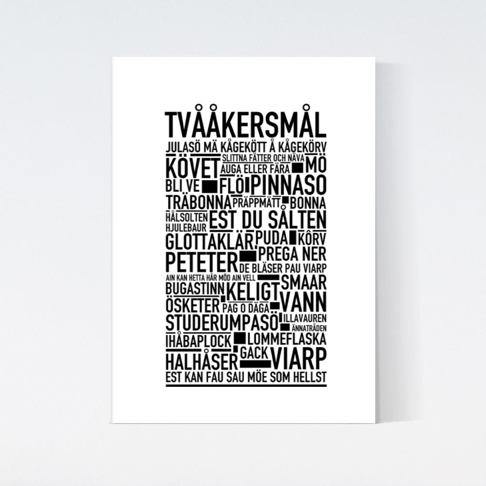 Tvååkersmål Dialekt Text Poster