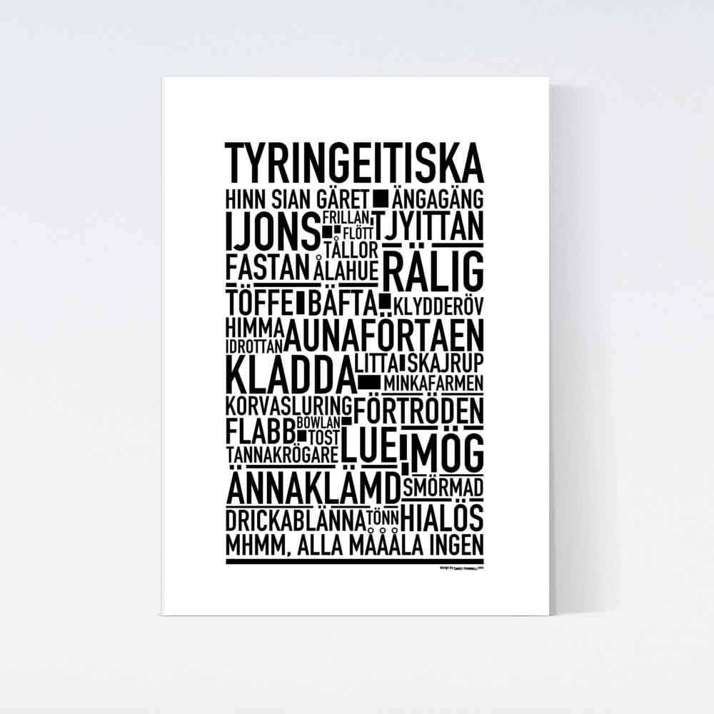 Tyringeitiska Dialekt Text Poster