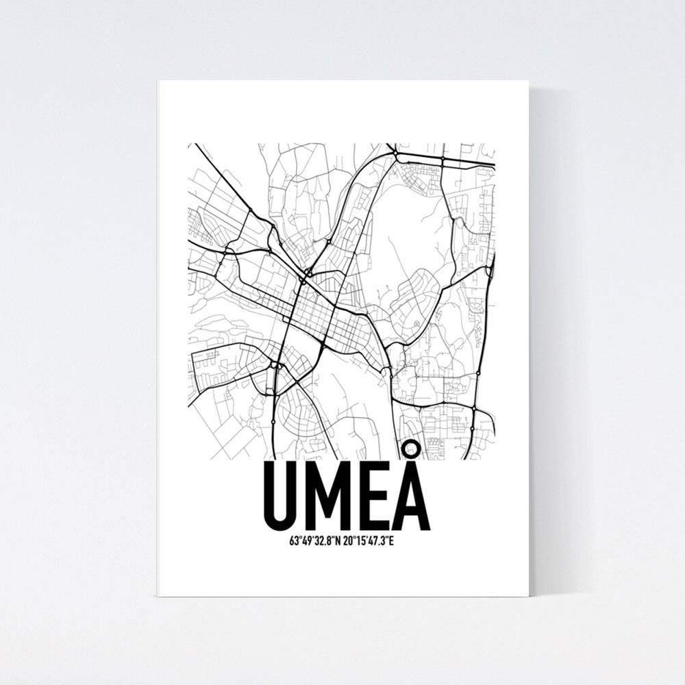 Umeå Karta Poster