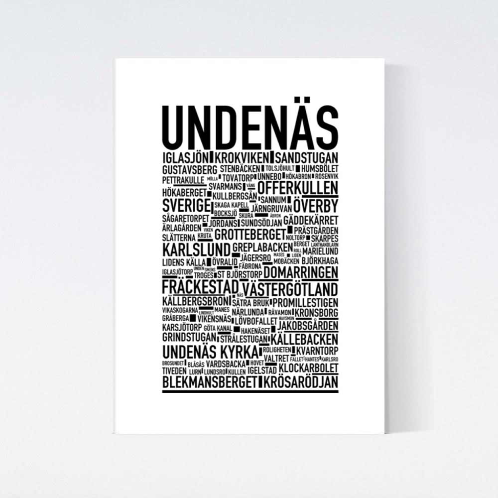 Undenäs Text Poster