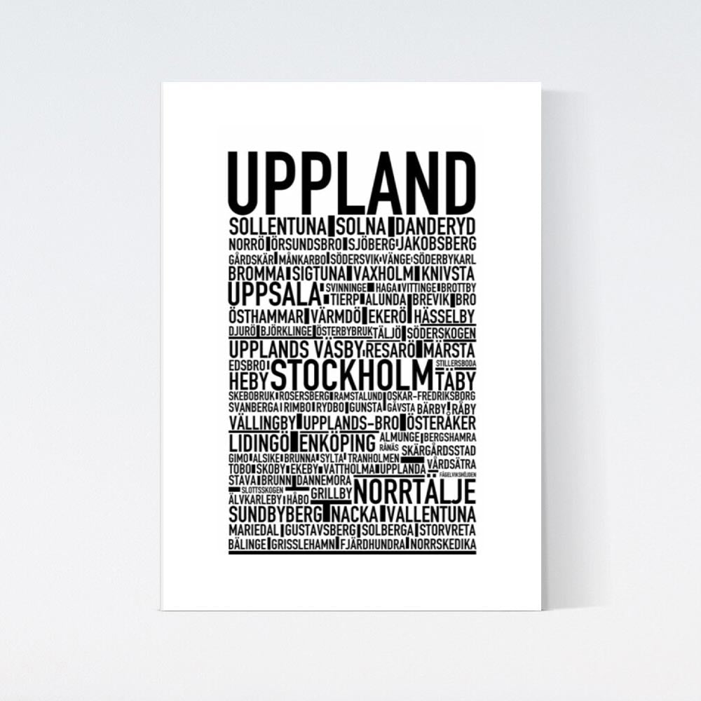 Uppland Landskap Text Poster