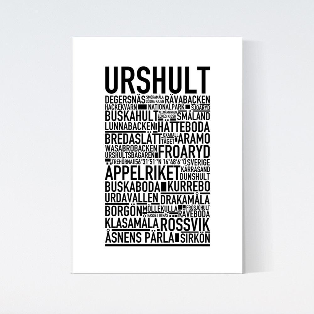 Urshult Text Poster