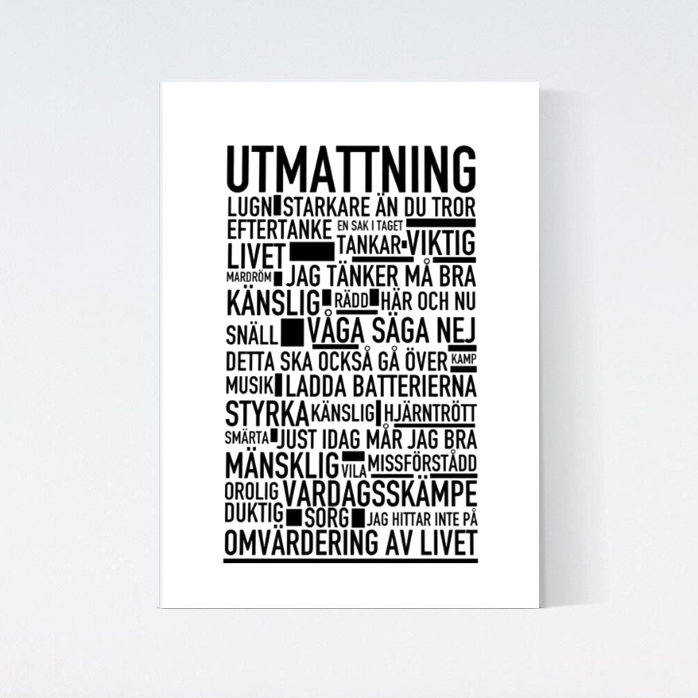 Utmattning Text Poster