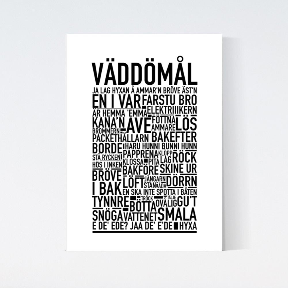 Väddömål Dialekt Text Poster