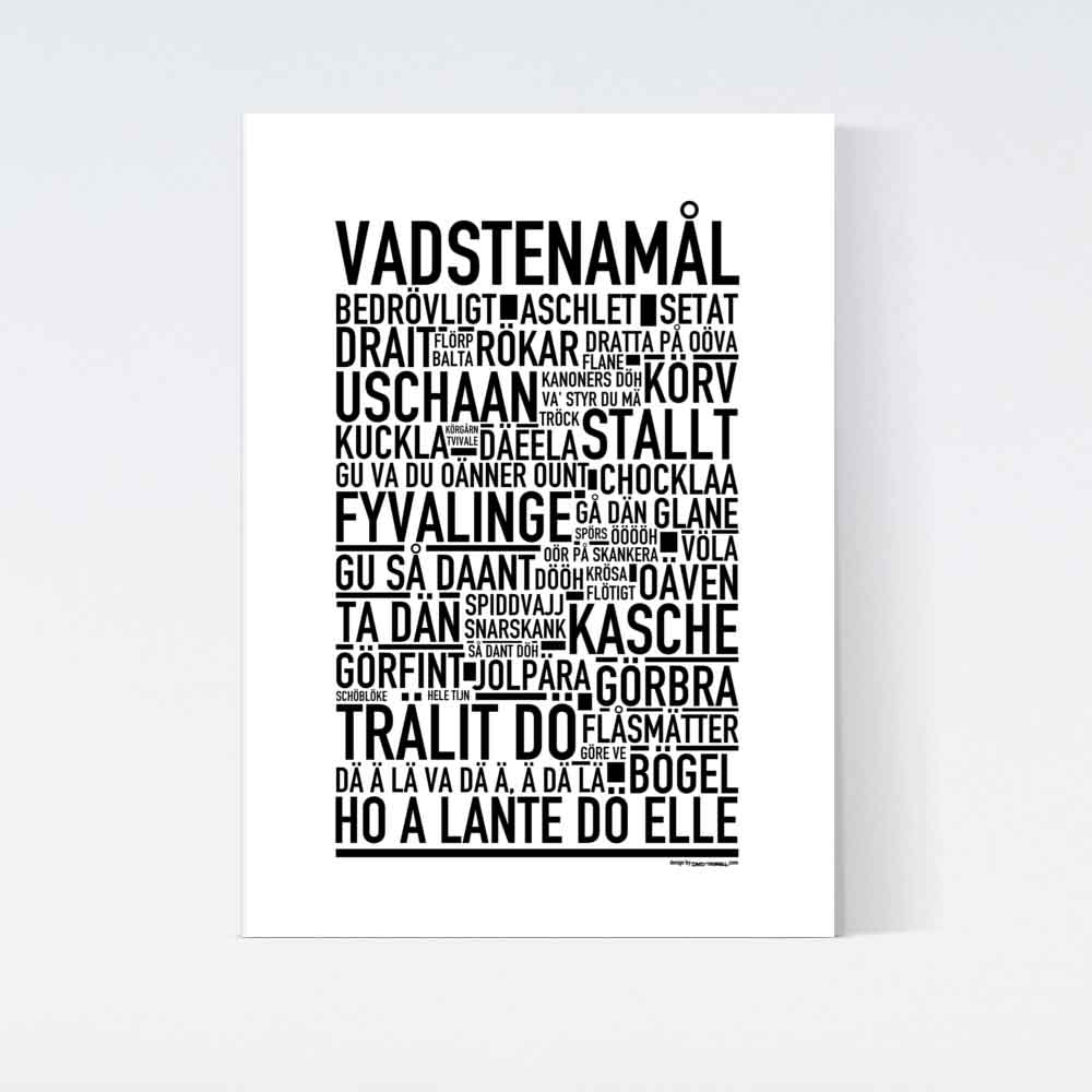Vadstenamål Dialekt Text Poster