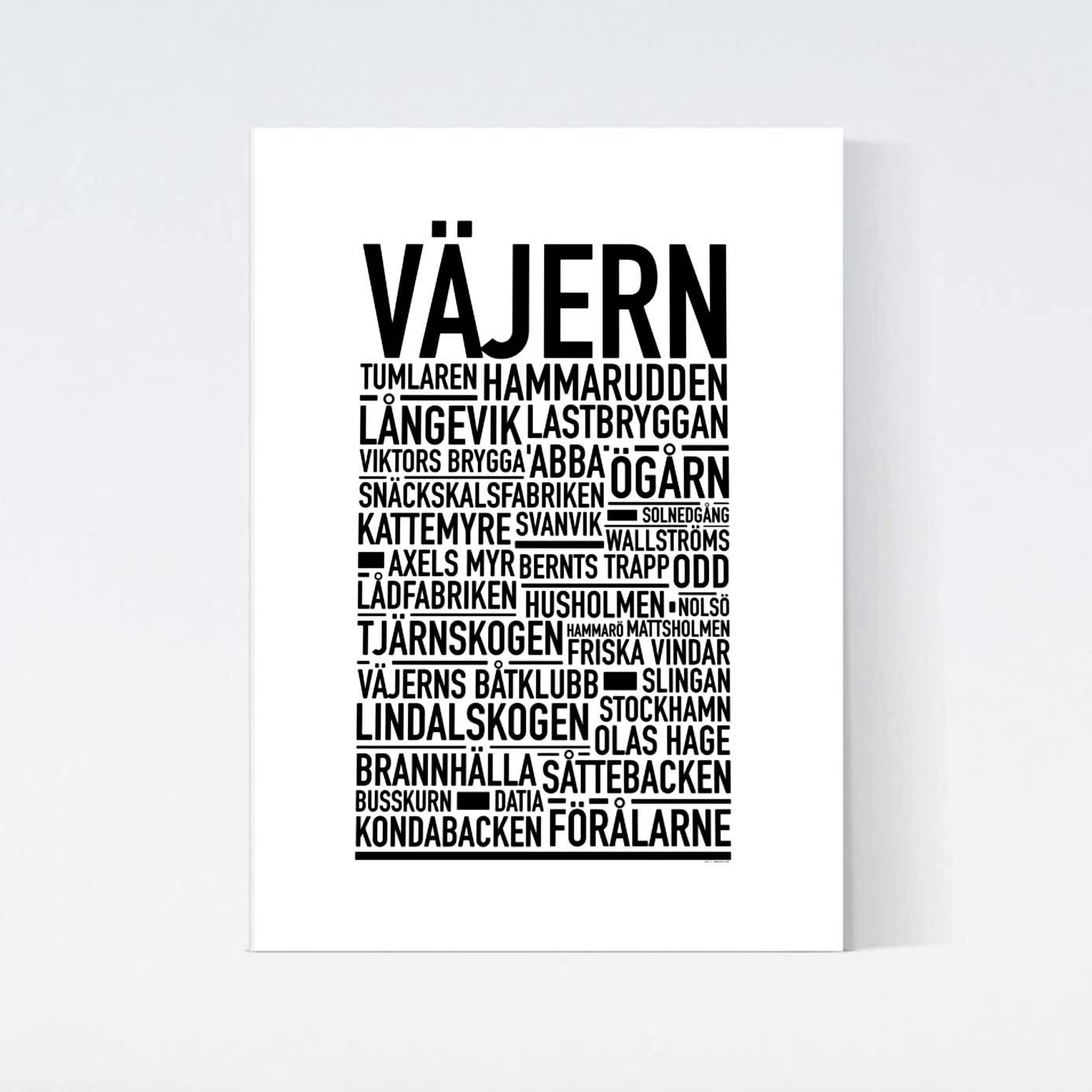 Väjern Text Poster