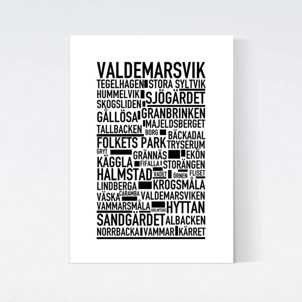 Valdemarsvik Text Poster