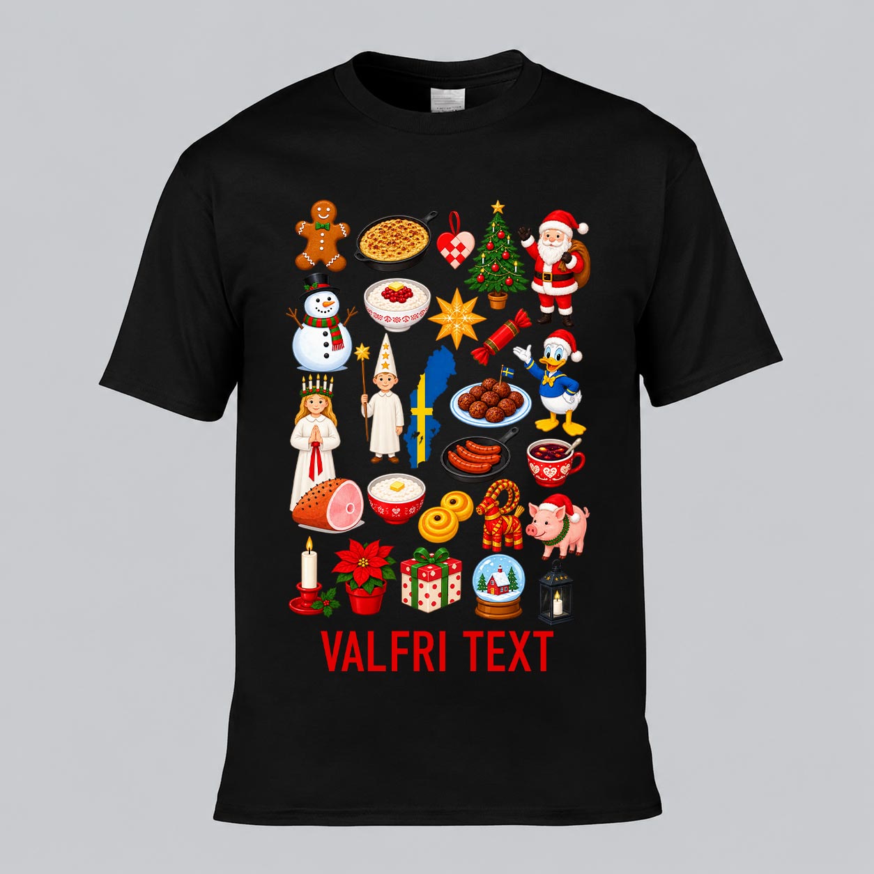 Svenska Julklassiker Valfri Text T-shirt