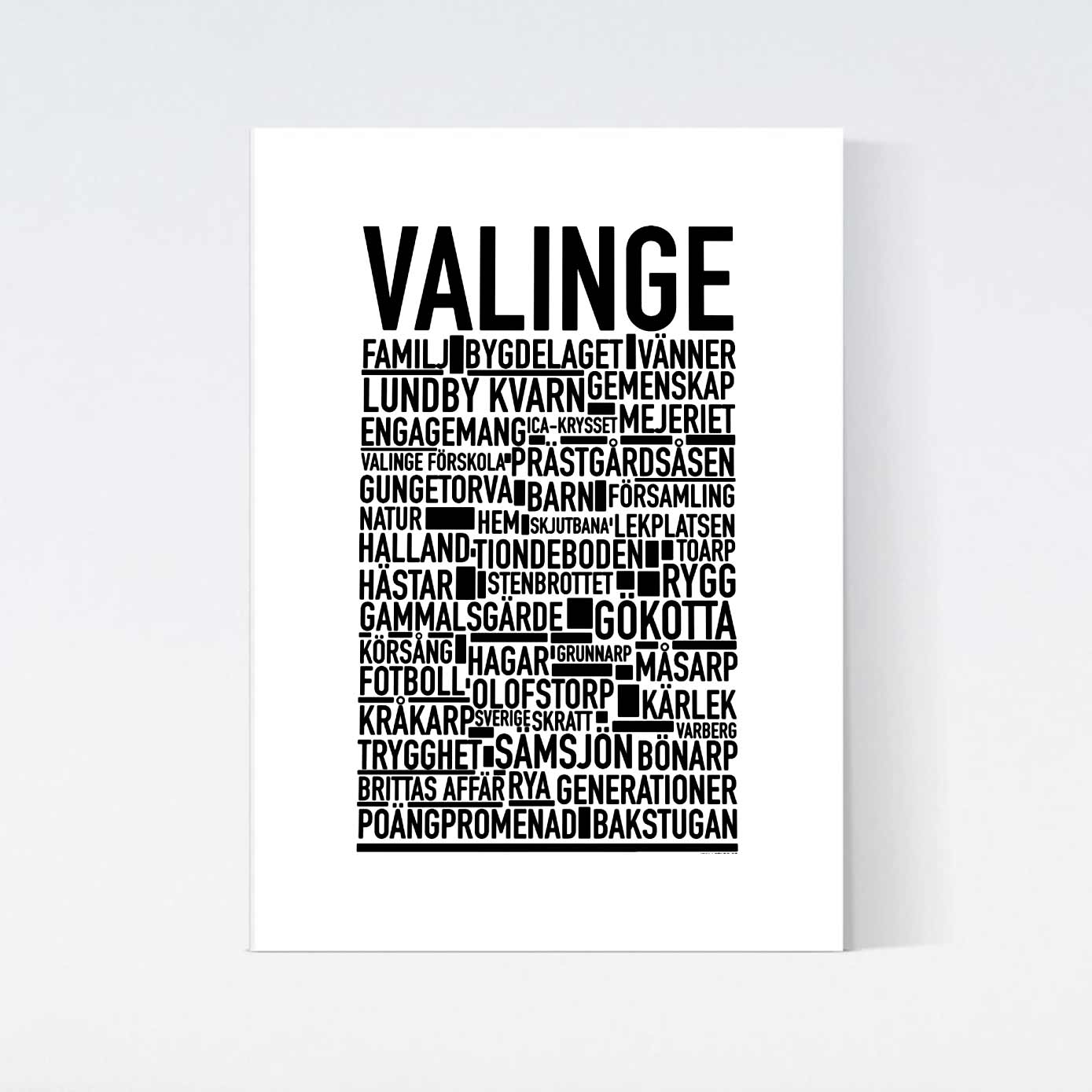 Valinge Text Poster