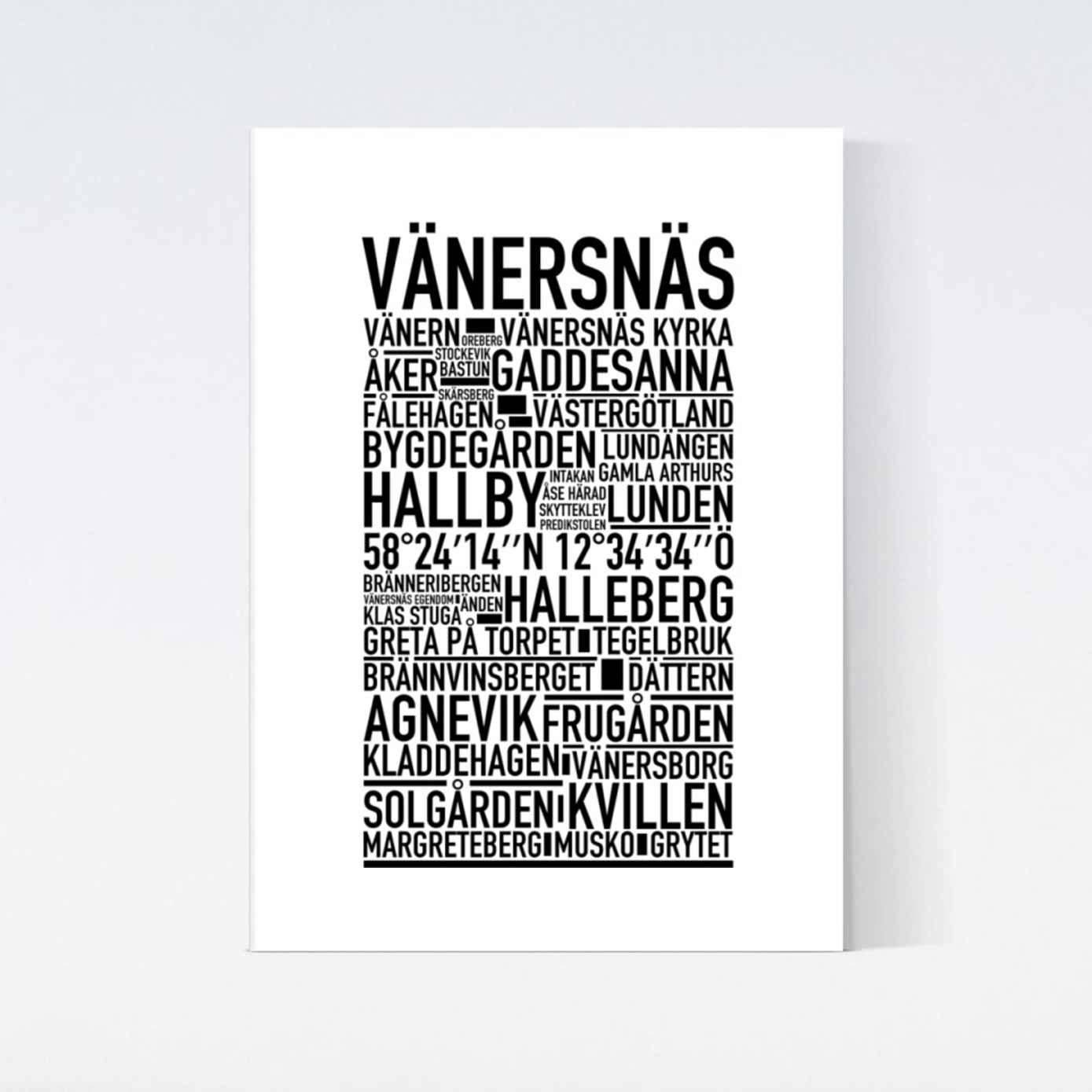 Vänersnäs Text Poster