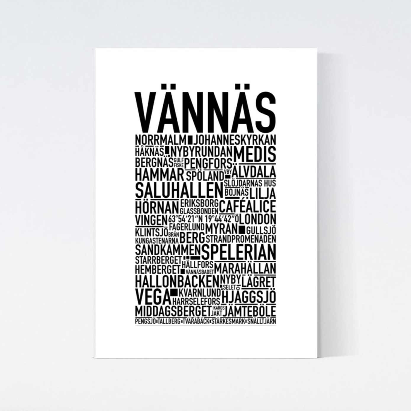 Vännäs Text Poster