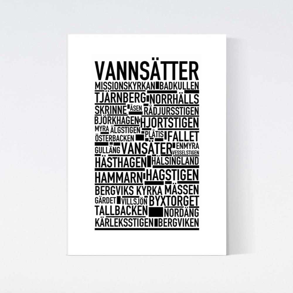 Vannsätter Text Poster