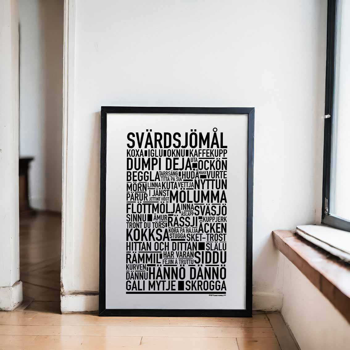 Svärdsjömål Dialekt Text Poster