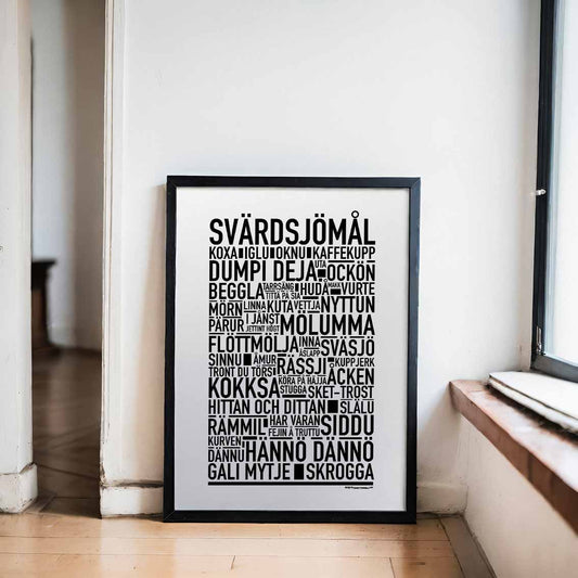 Svärdsjömål Dialekt Text Poster