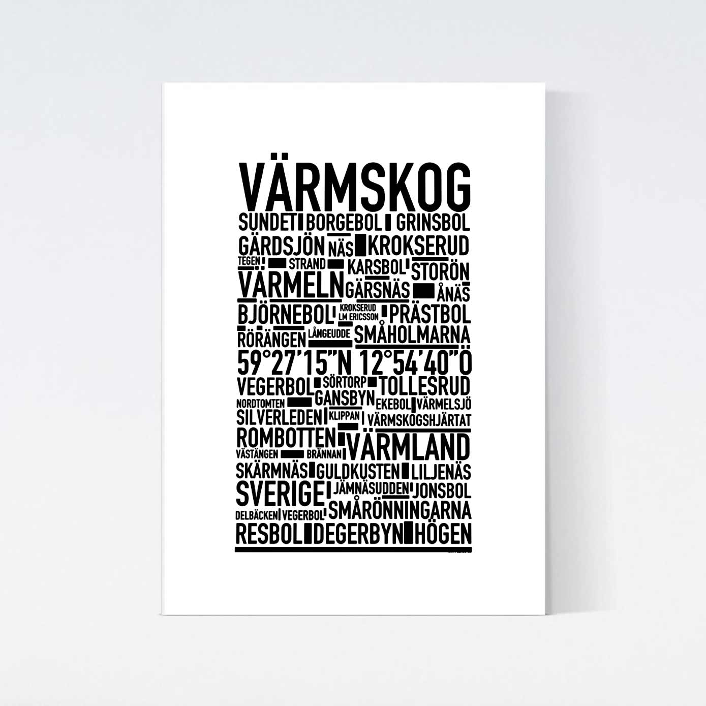 Värmskog Text Poster