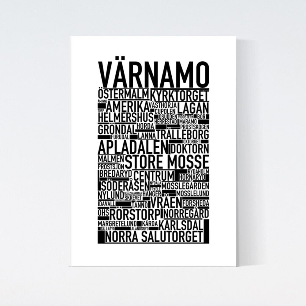 Värnamo Text Poster