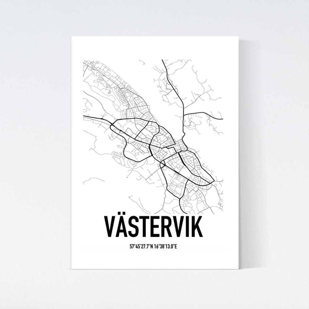 Västervik Karta Poster