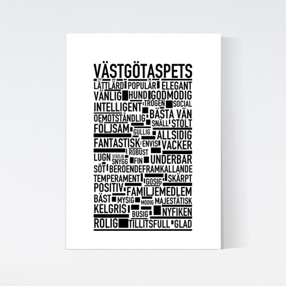 Västgötaspets Text Poster