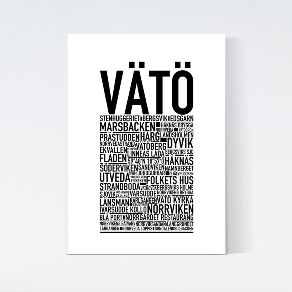Vätö Text Poster