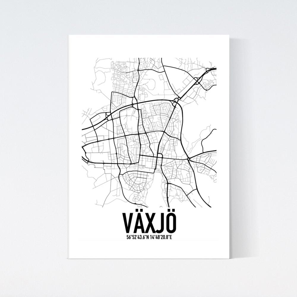 Växjö Karta Poster