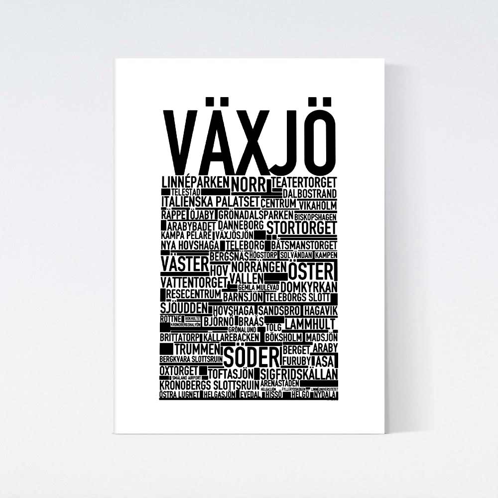 Växjö Text Poster