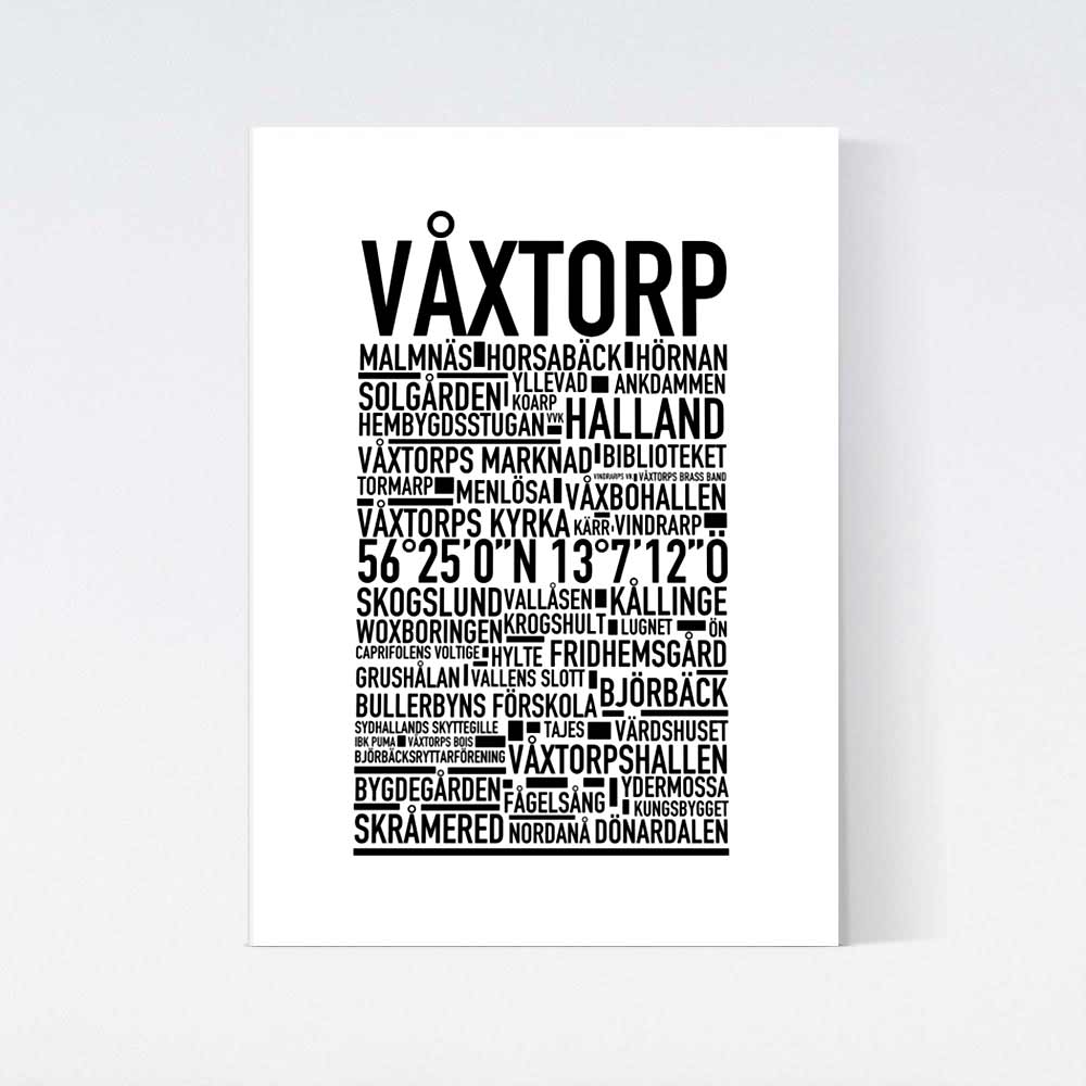 Våxtorp Text Poster