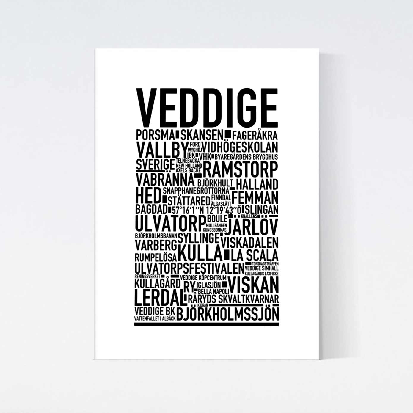 Veddige Text Poster