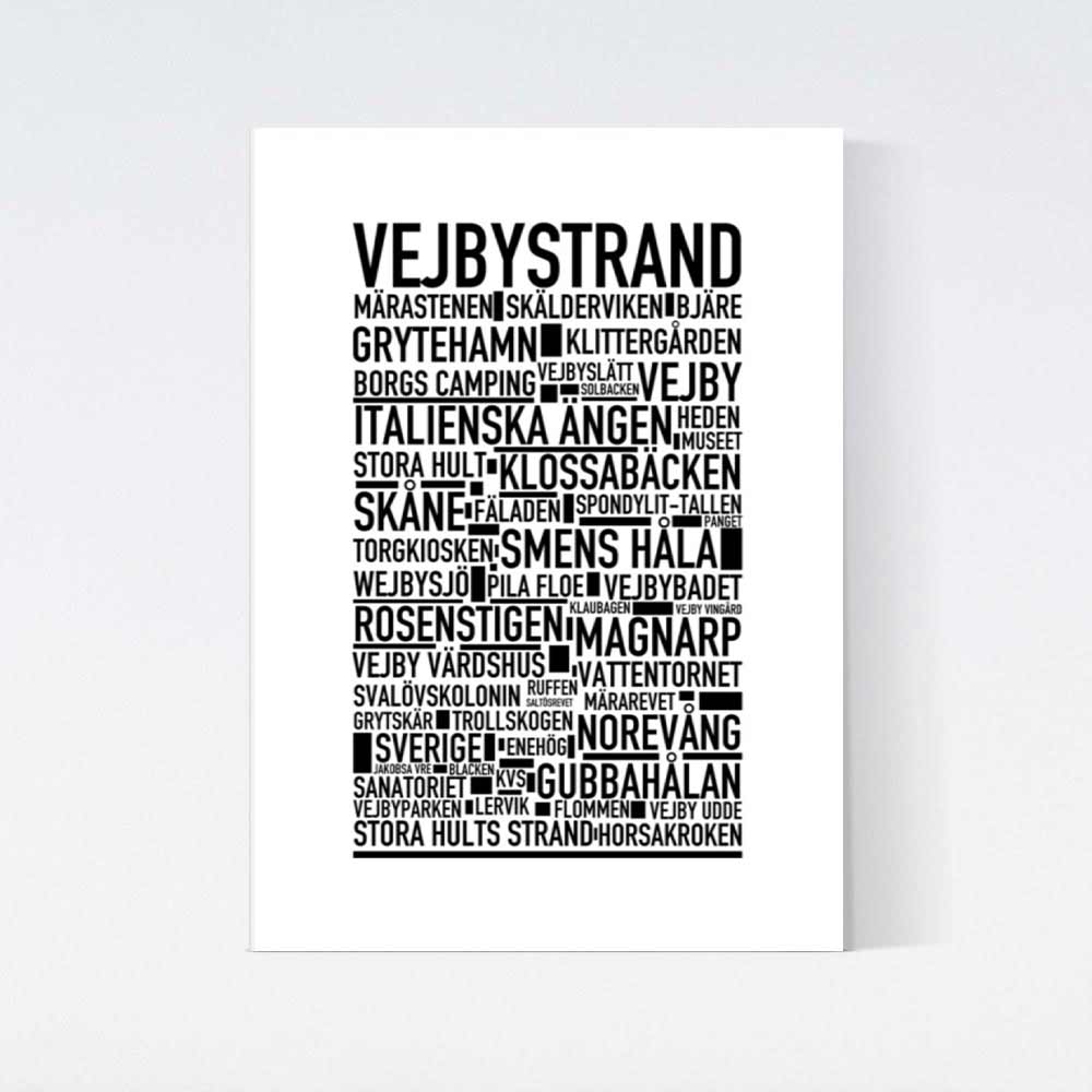 Vejbystrand Text Poster