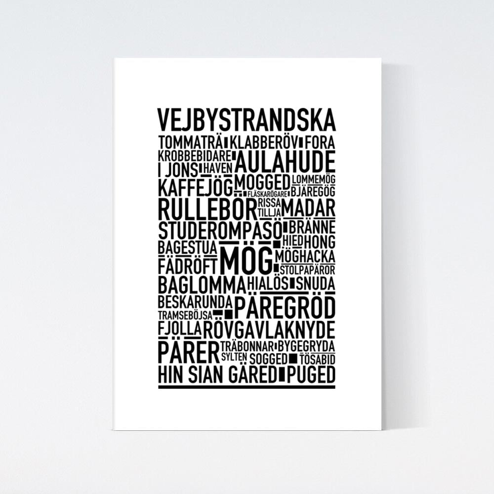 Vejbystrandska Dialekt Text Poster