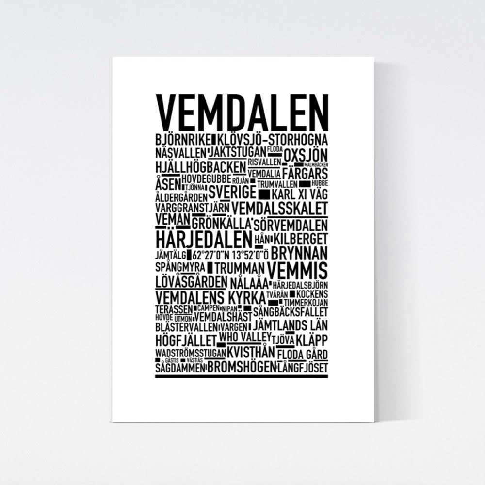 Vemdalen Text Poster