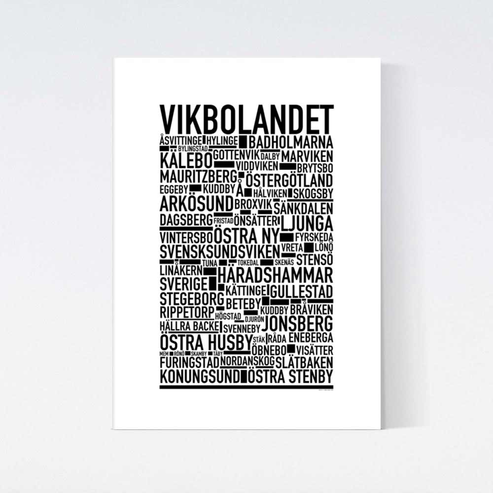 Vikbolandet Text Poster