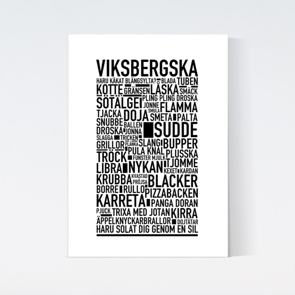 Vikbergska Dialekt Text Poster