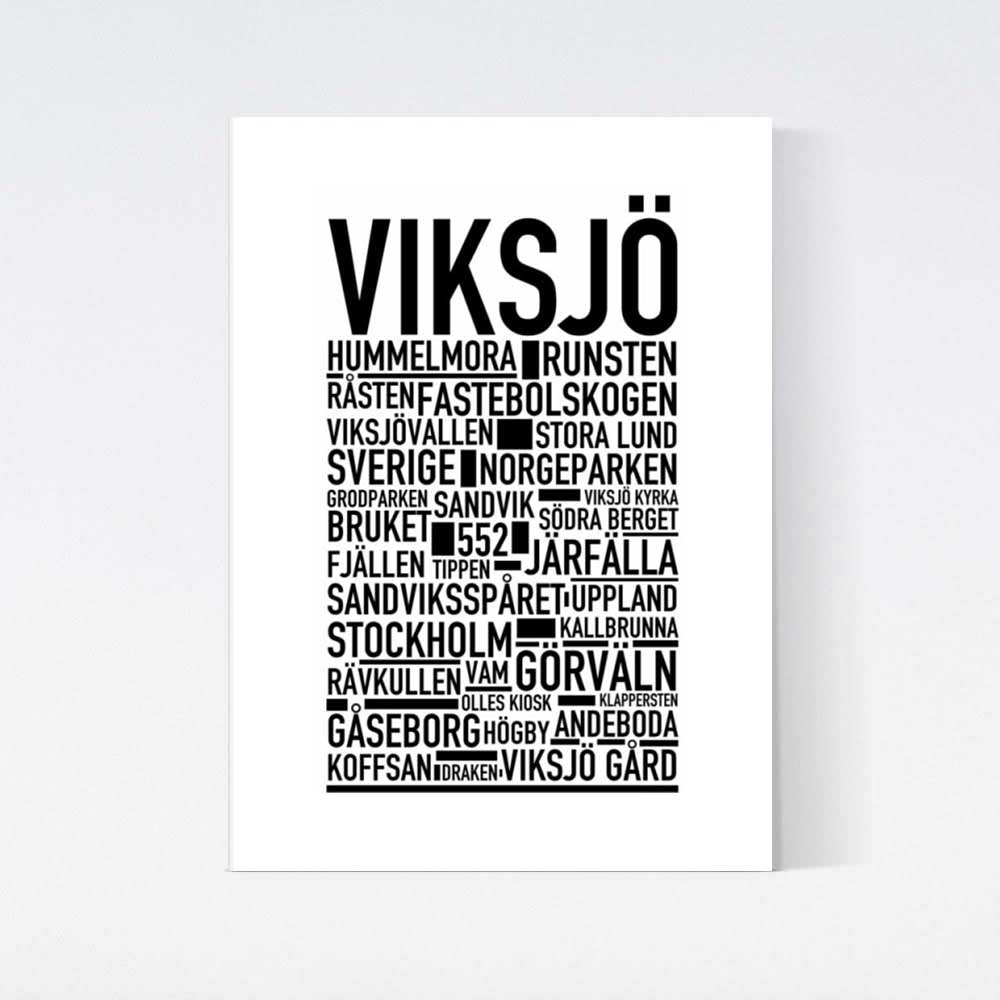 Viksjö Text Poster