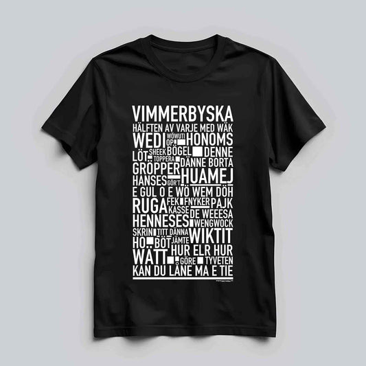 Vimmerbyska Dialekt Text T-shirt
