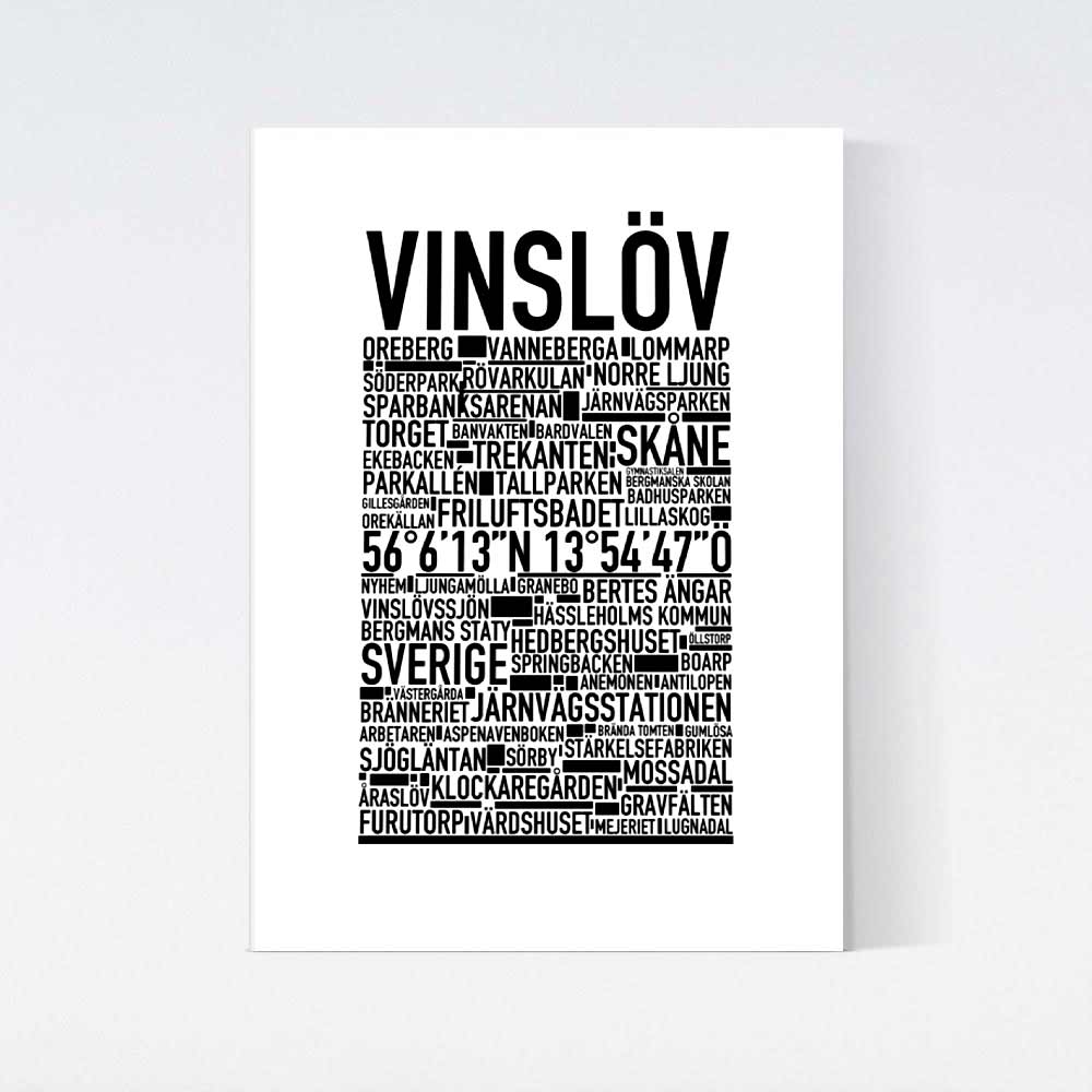 Vinslöv Text Poster