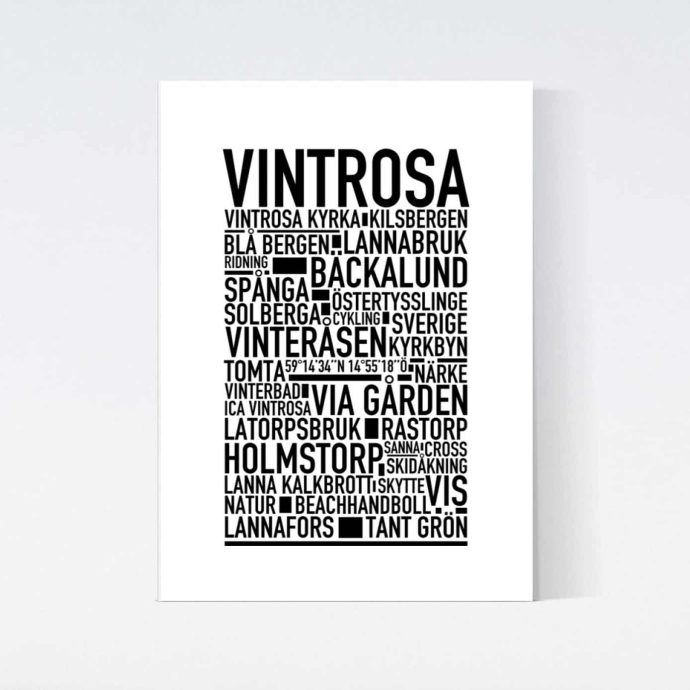 Vintrosa Text Poster