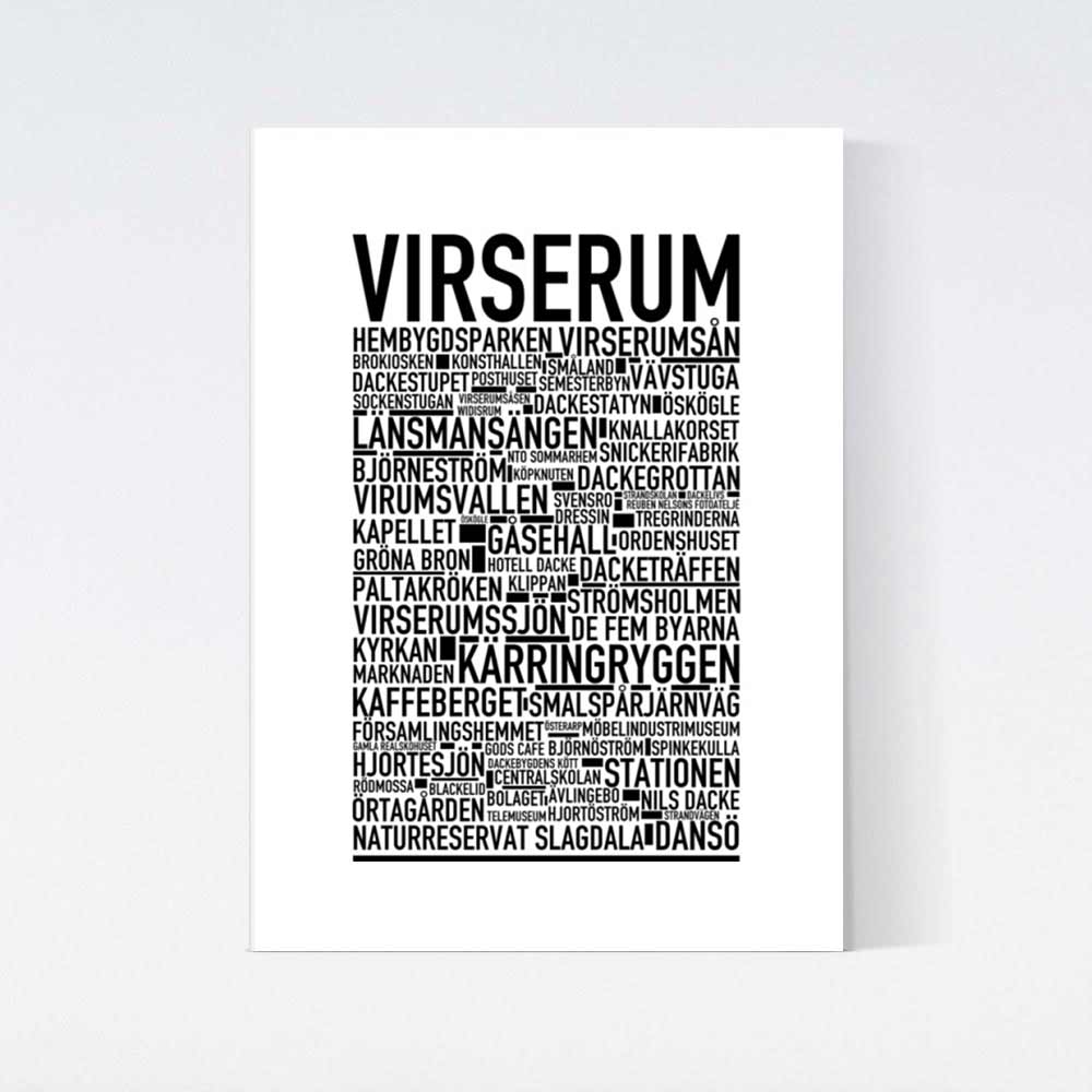Virserum Text Poster