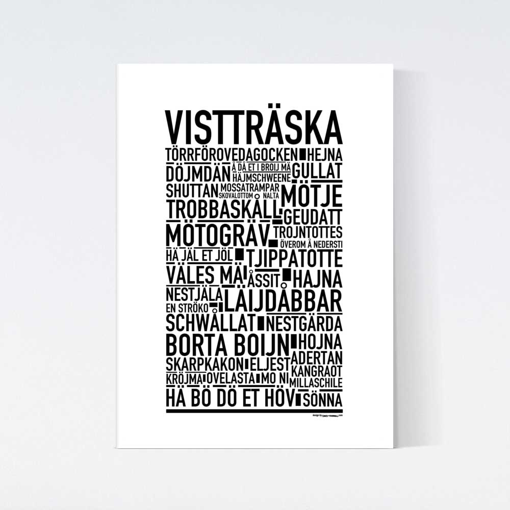 Vistträska Dialekt Text Poster