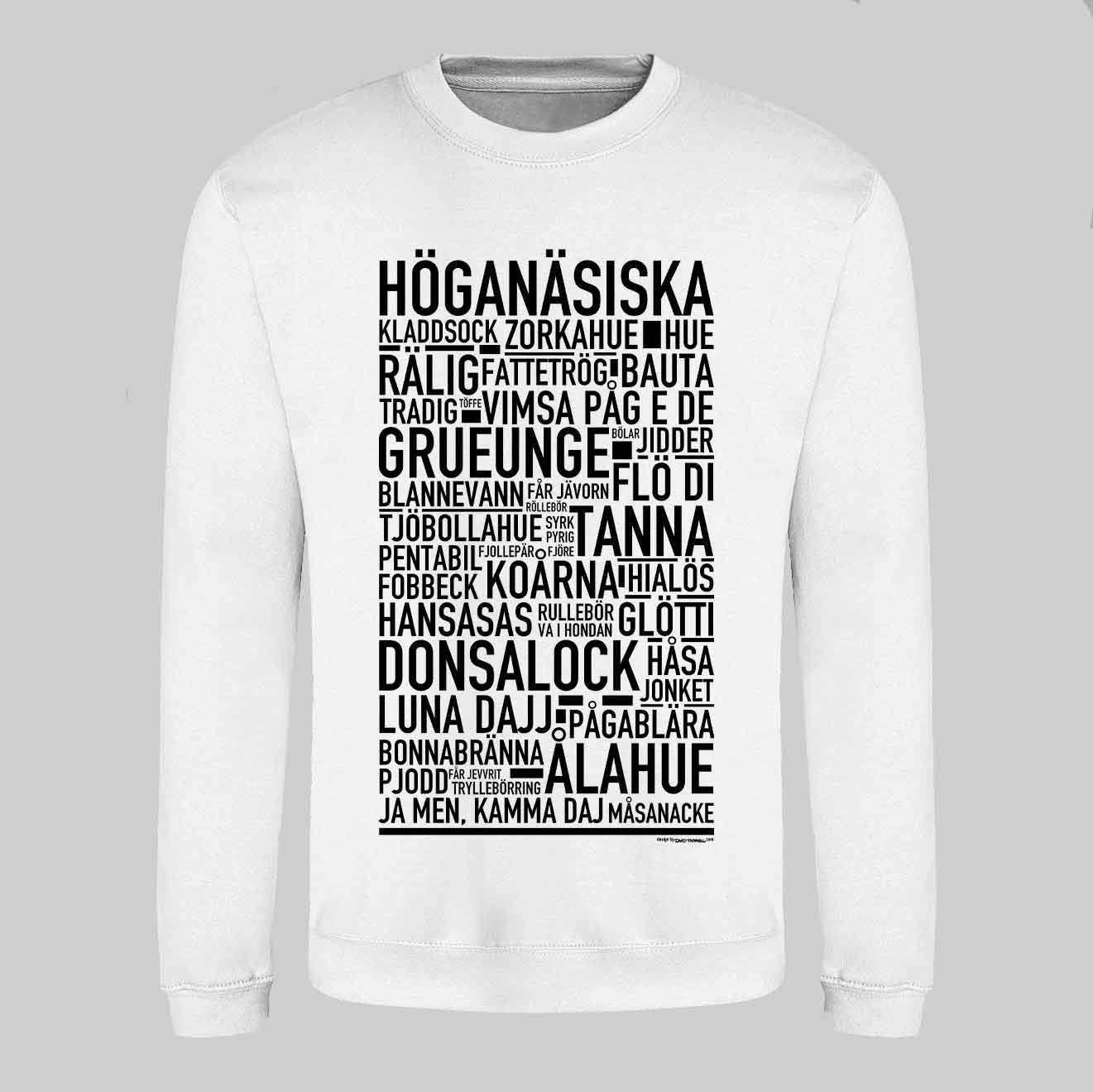 Höganäsiska Dialekt Text Sweatshirt