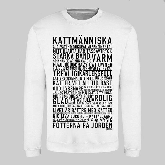 Kattmänniska Text Sweatshirt