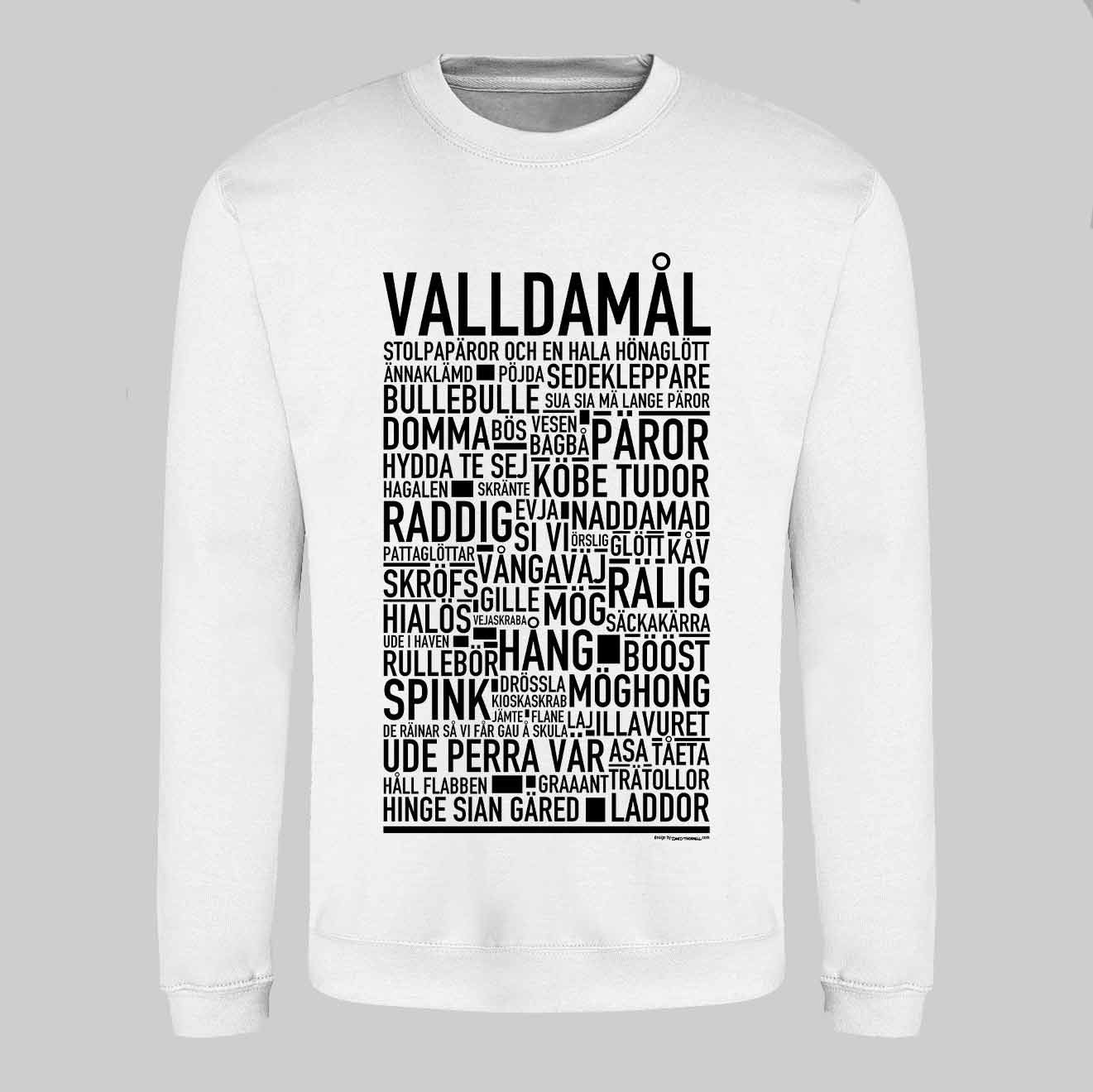 Valldamål Dialekt Text Sweatshirt