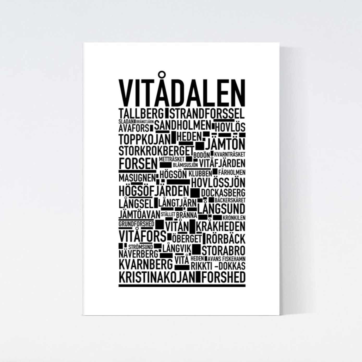 Vitådalen Text Poster