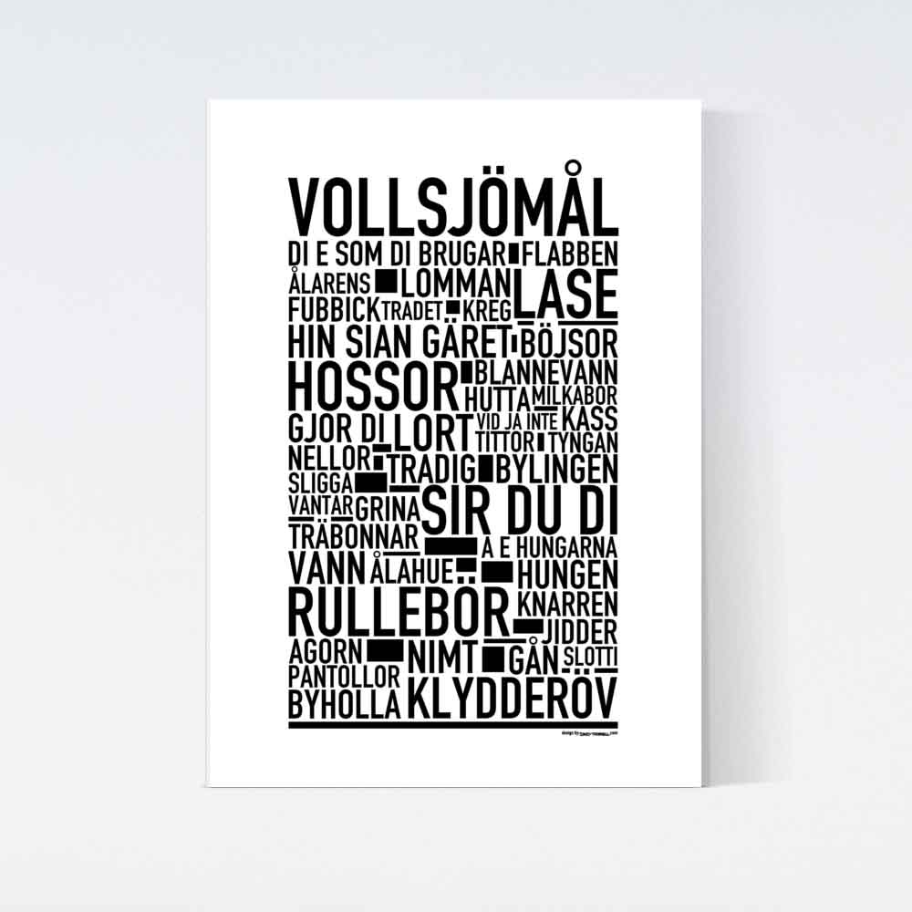 Vollsjömål Dialekt Text Poster