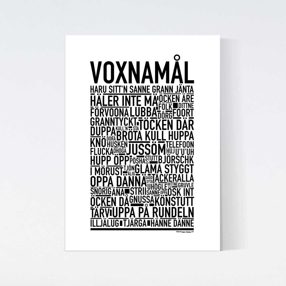 Voxnamål Dialekt Text Poster