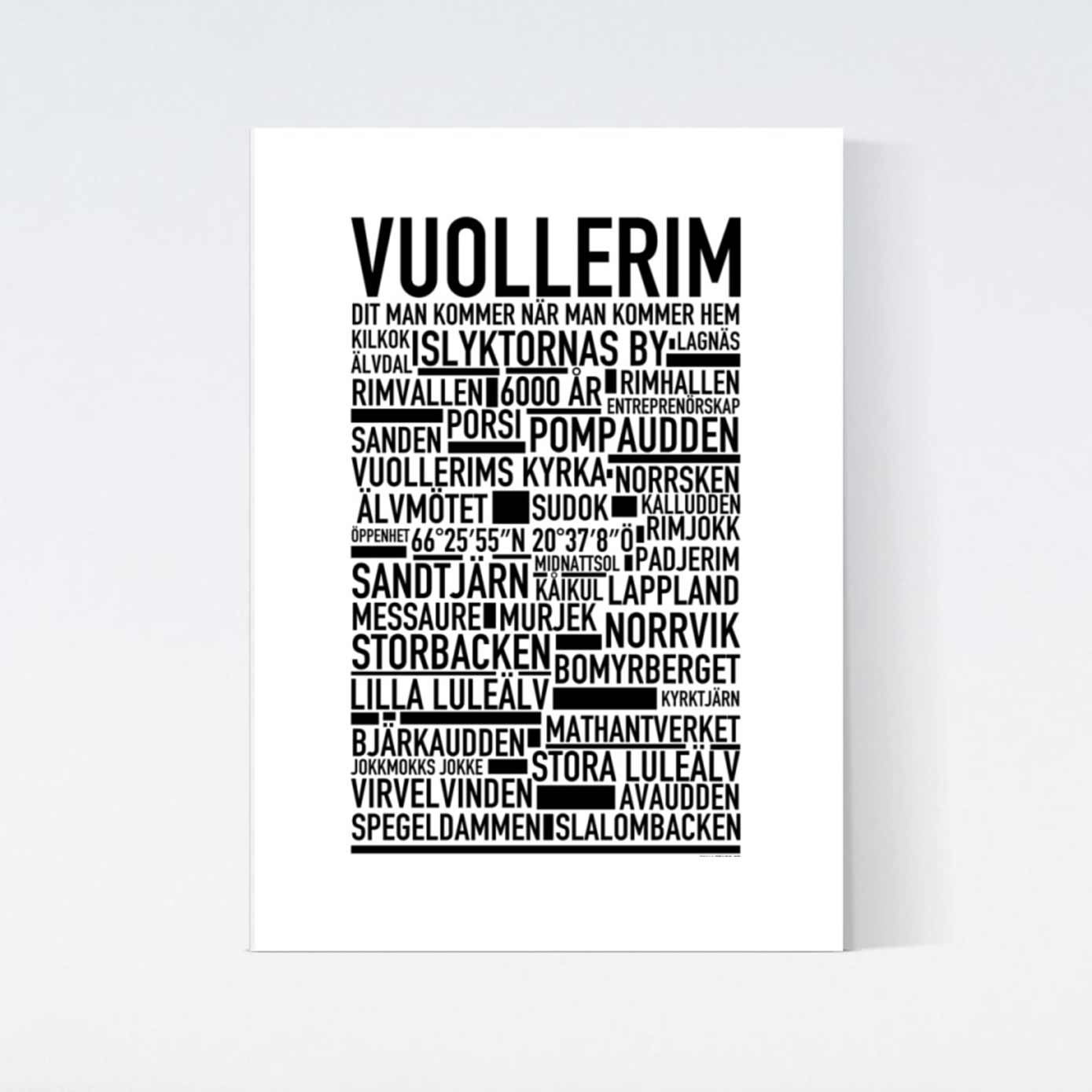 Vuollerim Text Poster