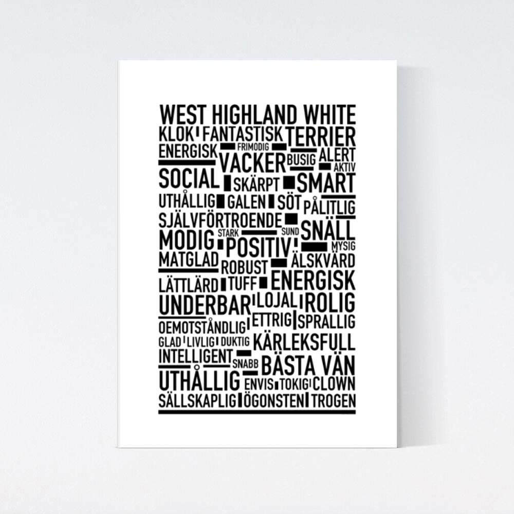 West Highland White Terrier Text Poster